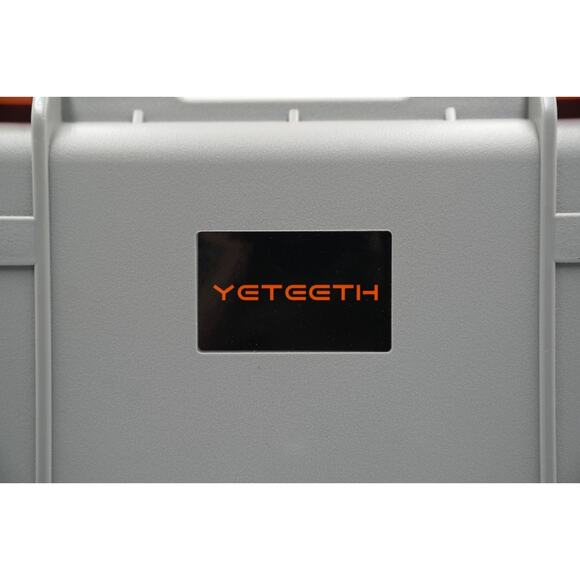 Yeteeth Hard Case Gray & Orange 15X 11X 7 - Picture 2 of 7